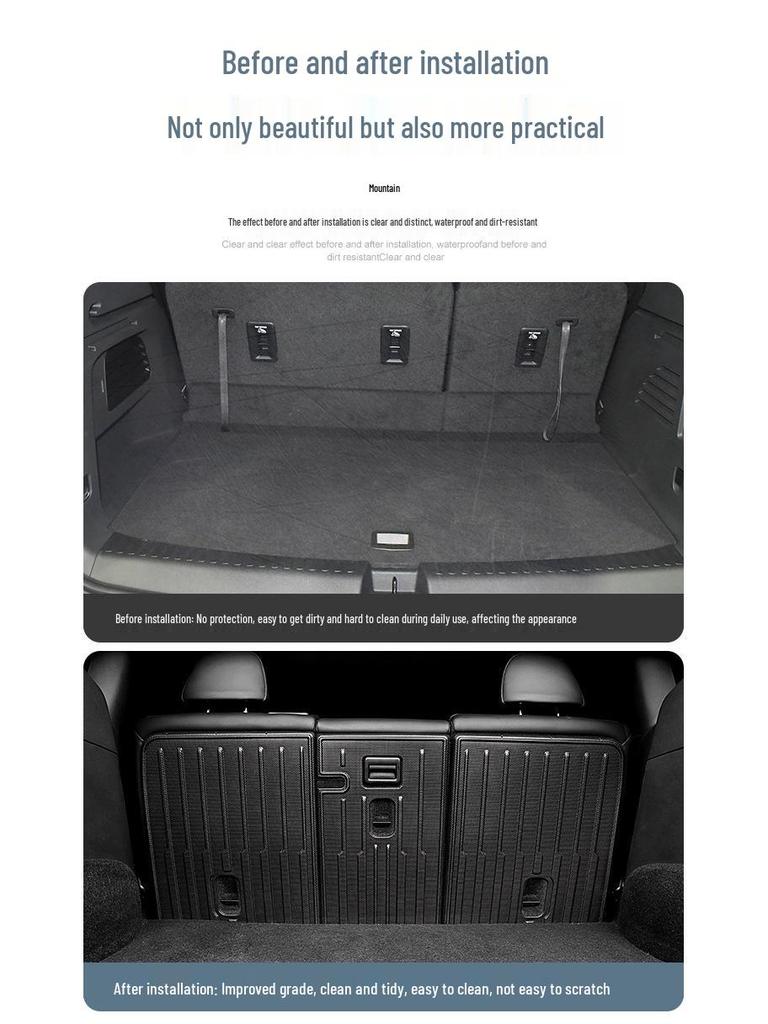 Всепогодный, грязезащитный коврик в багажник для GMC Acadia 2021, Полный коврик на заднюю дверь из ТПЭ
