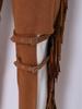 Men Western Cowboy Chaps Pants Side Tassel Split Wide Leg with Straps Adjustable Waist Faux Suede Pants for Horse Riding Rodeo