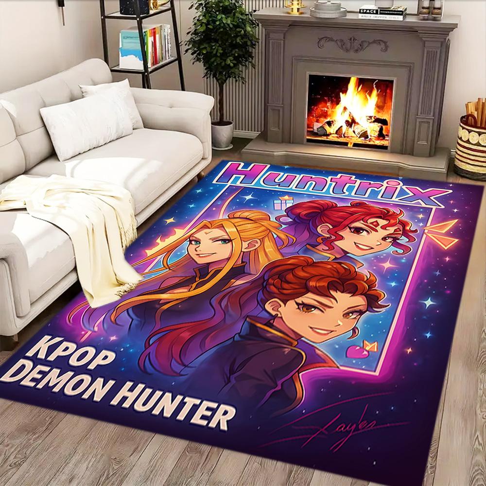 Huntress Heroes And Beast rug for living rooms, bedrooms, home décor, and as gifts.