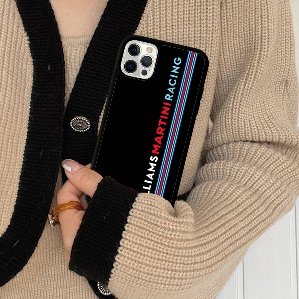 MartiniES Racing Phone Case For IPhone 17 16 15 14 13 12 11 Pro Max Plus PC+TPU Shockproof Back Cover