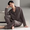 Pajamas Men'S Spring And Autumn Thickened Pure Cotton Long Sleeve Men'S Autumn And Winter Air Cotton Mezzanine Thin Cotton Loungewear