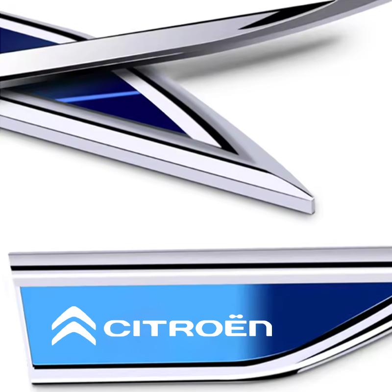 2pcs Car Side Fender Knife Stickers Emblem Badge Decals For Citroen C1 C2 C4 C5 C3 C4L C8 Berlingo Xsara Picasso Accessories alf123