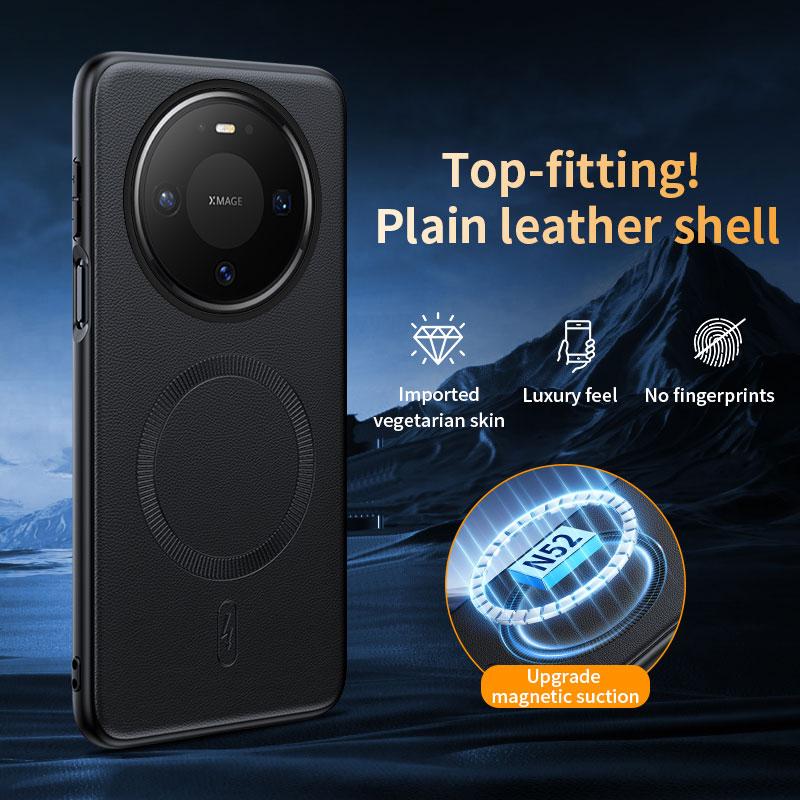 Для Huawei Mate 80 70 60 50 Pro Max Чехол Роскошный Экологичный Кожаный Задний Чехол Мягкий Премиальный Магнитный Кожаный Чехол для Телефона Ударопрочный Корпус