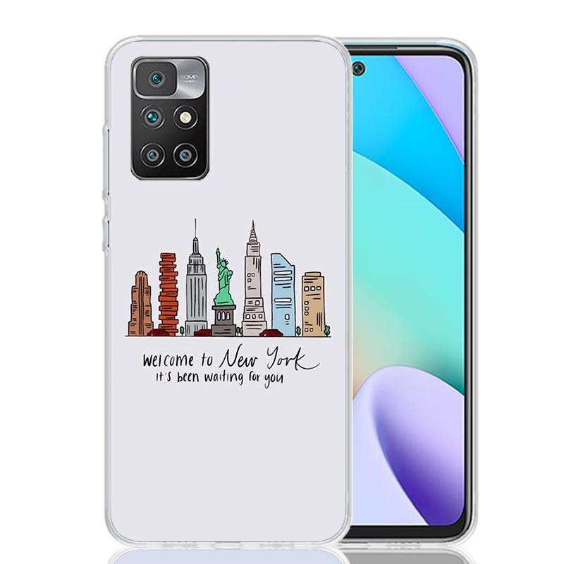 NYC New York City Phone Case For Xiaomi Redmi 12C 13C 14C 12 13 10 10A 10C 9 9A 9C 9T 8 8A 7 7A 6 6A K70 K60 K40 K20 Pro 12C 12