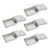 5pcs Slide Top Tin Containers Empty Portable Slide Top Rectangular Storage Box for Tea Gift Silver