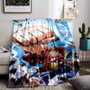 Anime Cartoon Style blanket with Hero Punch Action Scene Design  blanket, suitable for use in the bedroom, living room, on the sofa