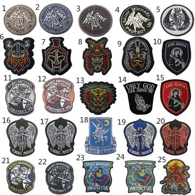 Значок SAINT MICHAEL PROTECT US, вышитые нашивки на крючках, военные тактические нашивки для одежды, нарукавные повязки для кепок, рюкзаков, знаки отличия, декоративные