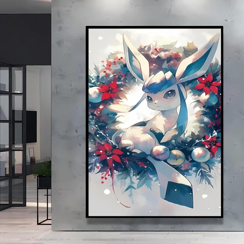 Canvas Wall Art Pokemon Pikachu Poster Prints Cute Cartoon Character Picture Classic Living Room Home Decoration Christmas Gift