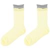 Anti-Bacterial Cotton Two-tone Contrast Spliced Women's Thin Summer Seamless Mid-Calf Socks Trendy Versatile Rolled-Edge Stacked