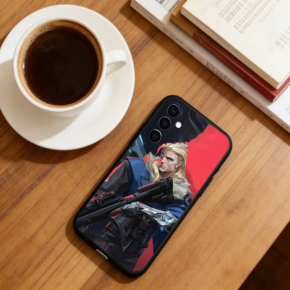 Чехол для телефона Valorant Черный Силиконовый Мягкий Для Samsung Galaxy A73,A72,A71,A70,A53,A52,A51
