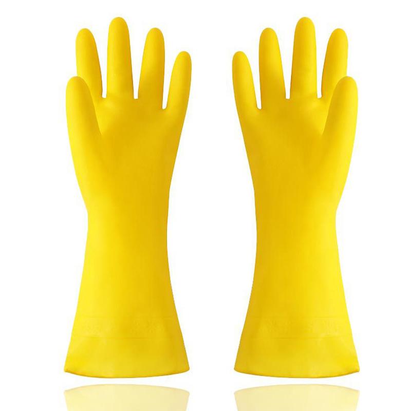 Household Kitchen PVC Gloves Thick and Durable Gloves Cleaning Household Chores Washing Dishes Waterproof Wear Resistant Gloves