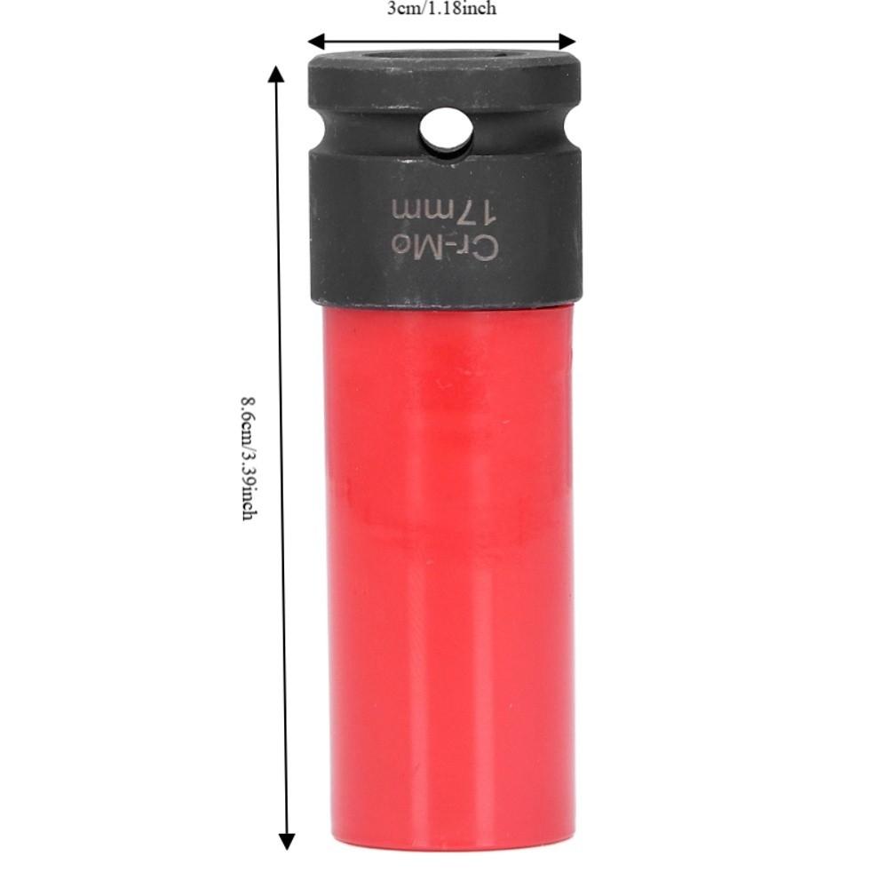 1/2 Inch Drive Wheel Lug Nut Sleeve 17mm Size Anti Theft Socket  Tire Maintenance Technicians