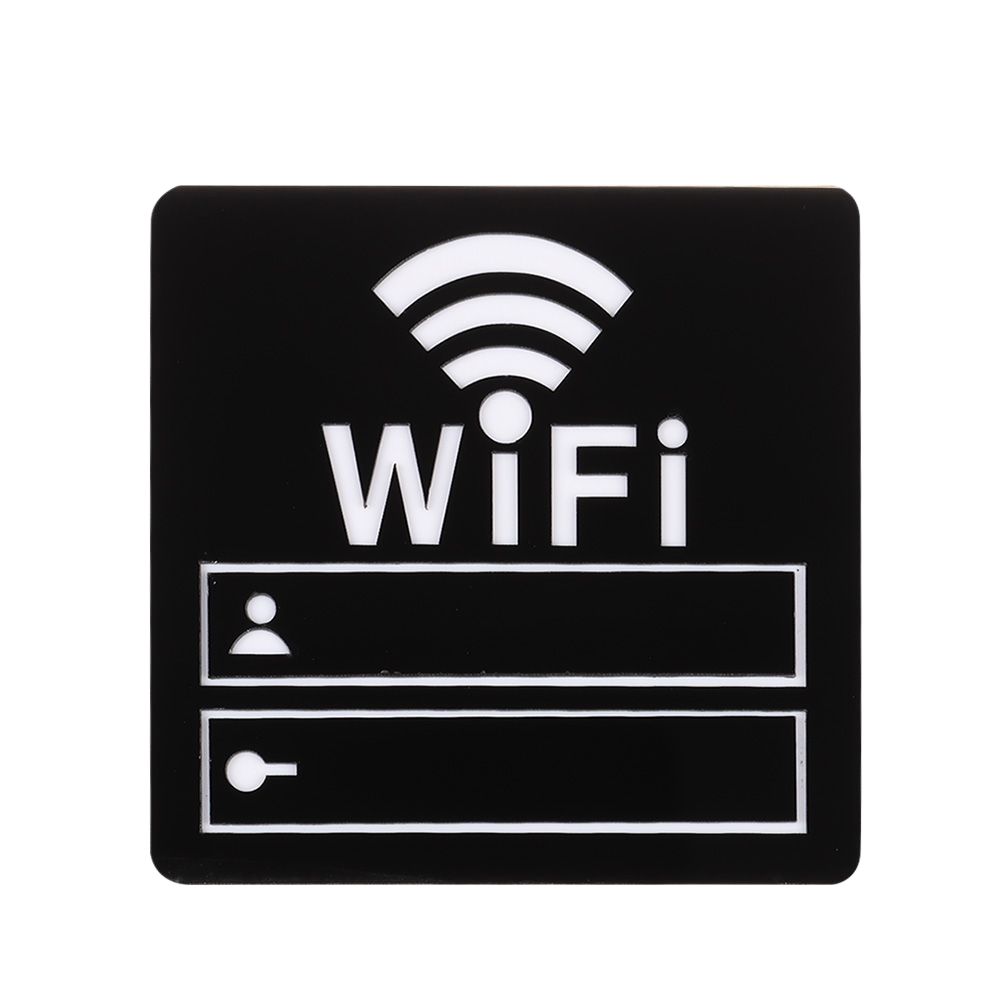 Self Adhesive WIFI Sign 3D Handwriting Account and Password Wifi Notice Board Wall Sticker