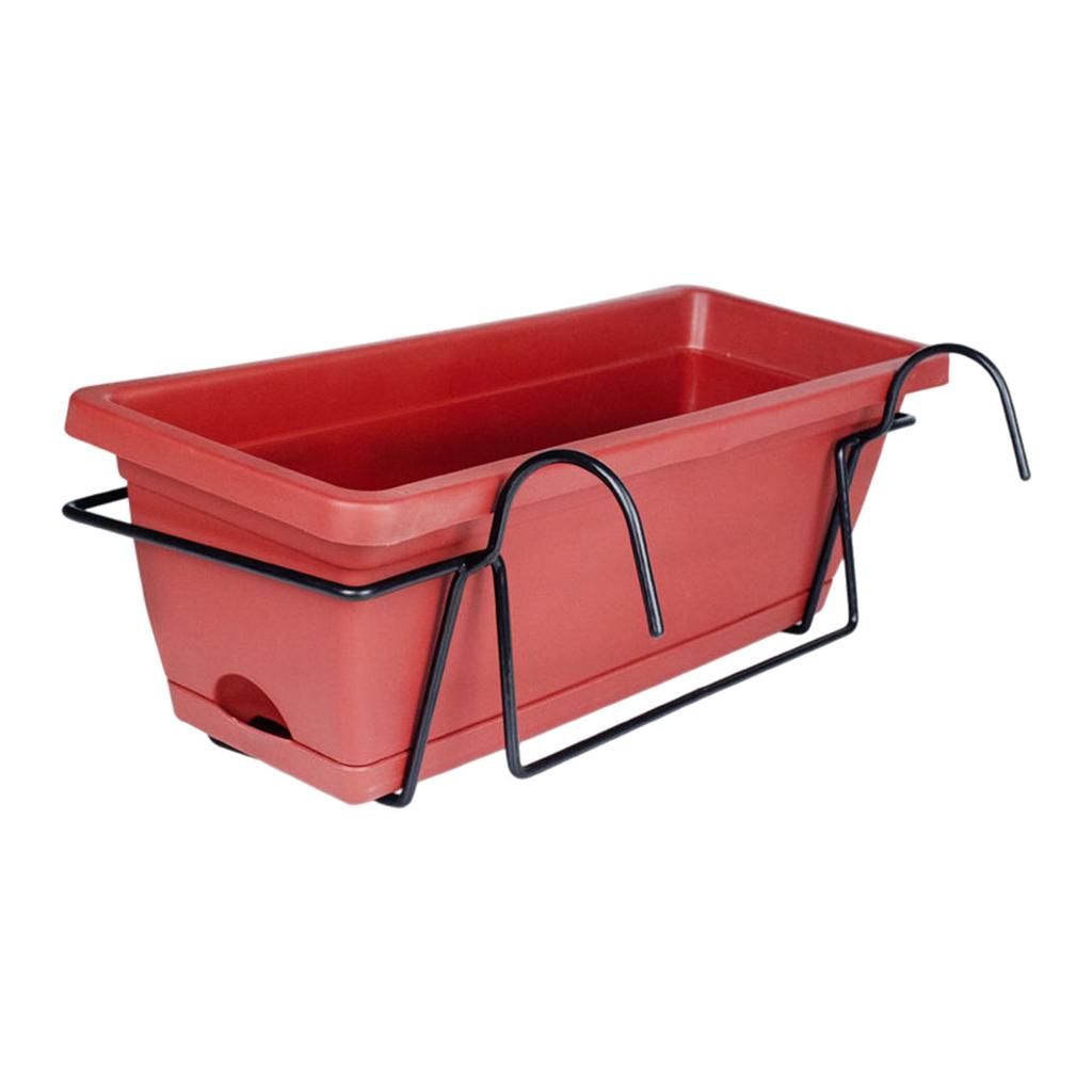 Подвесной горшок для перил балкона, корзина для растений, забор, кашпо для домашнего декора, оконный ящик, цветочный горшок для сада, террасы и двора 6 л