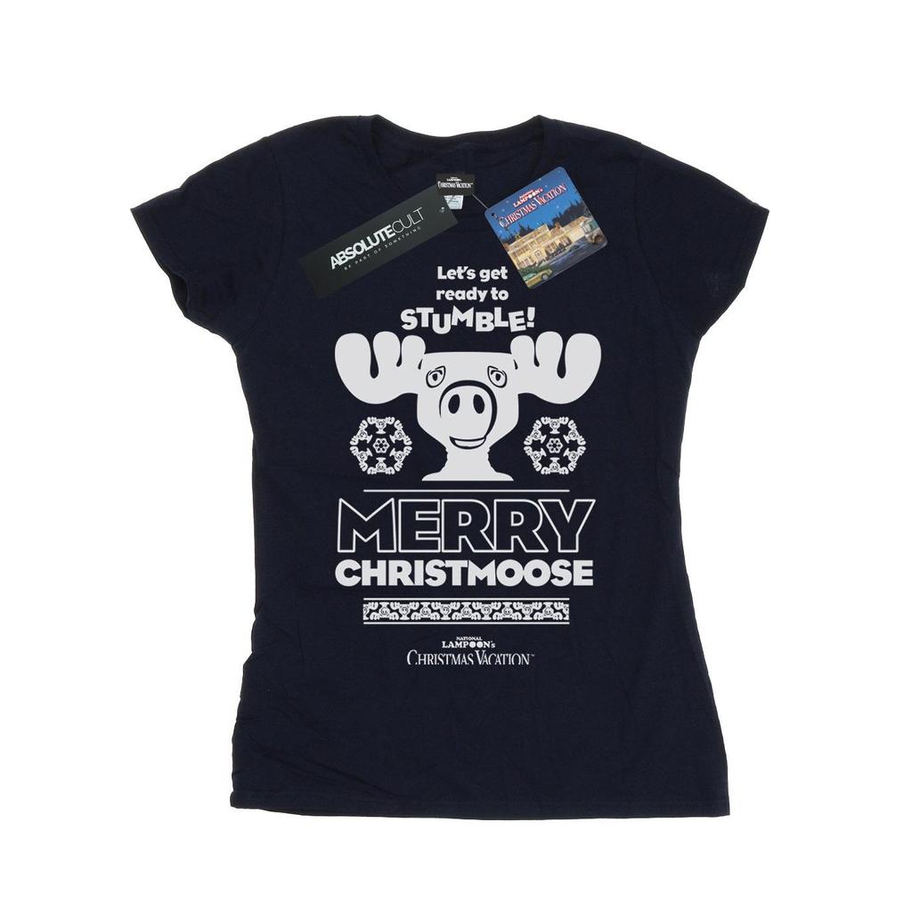 National Lampoon´s Christmas Vacation Womens/Ladies Merry Christmoose Cotton T-Shirt