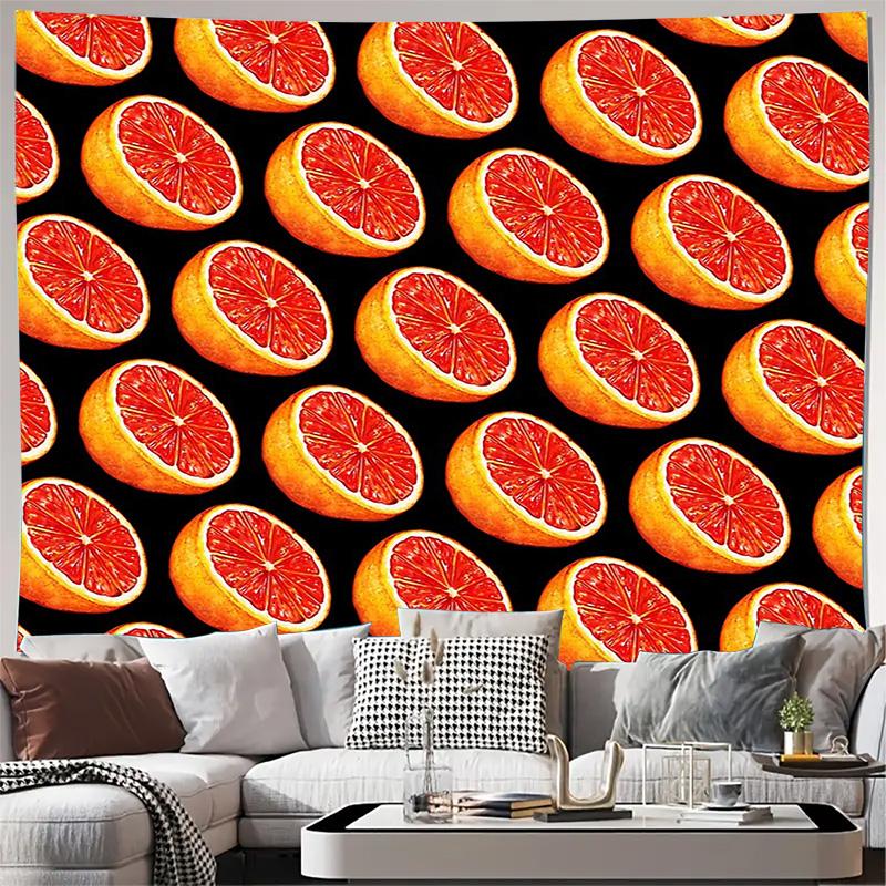 unframed Orange Peel Tapestry Fruit Wall Hanging Kitchen Decor Tropical Aesthetic Cottagecore Vibrant Art Room Divider Dorm Deco