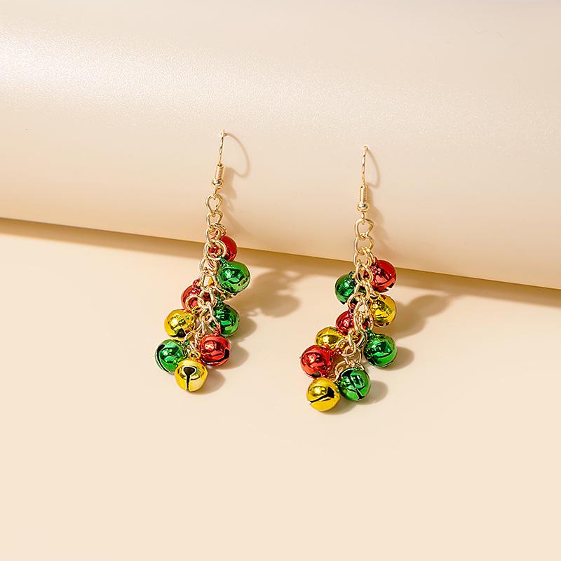 2022 Christmas Series Color Matching Bell Earrings Holiday Earrings Women