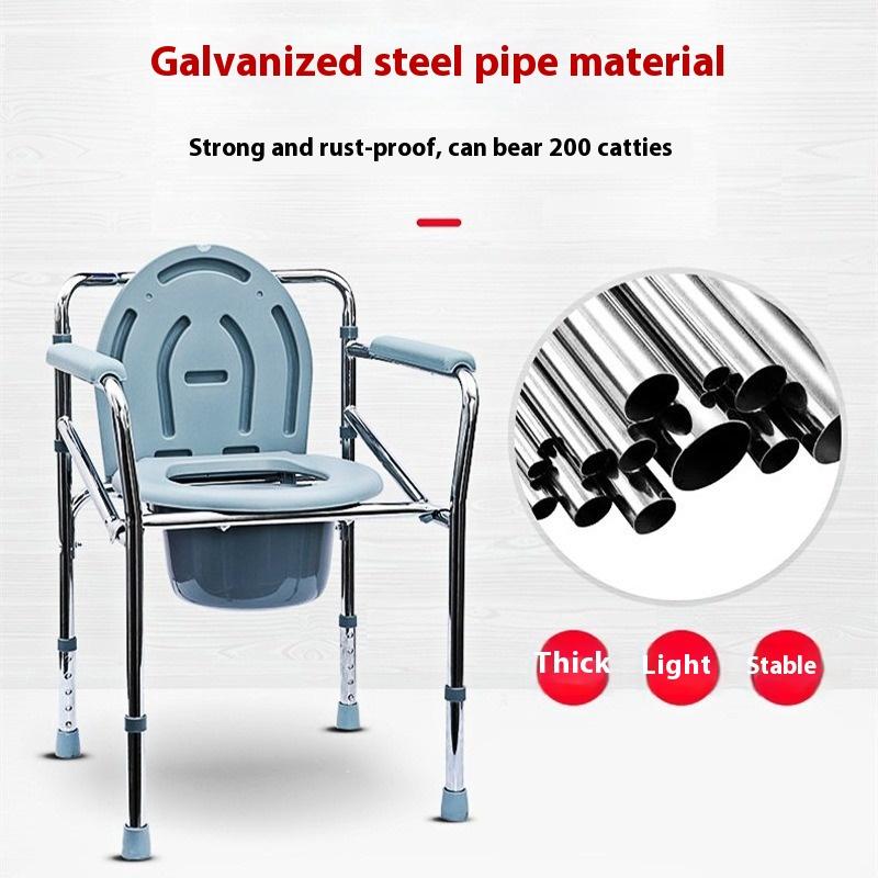 Складной стул-тумба из стали, переносной туалет, вмещает людей весом до 330 фунтов, ведро и сиденье 15 дюймов