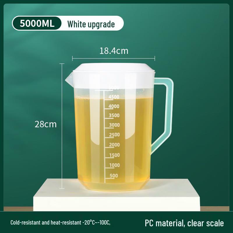 5000ml Large Capacity Plastic Cold Water Pitcher with Scale