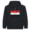 Sweat à capuche - PIXELFORMA - Drapeau de l'Égypte - Noir - Polyester-Coton - Zippé