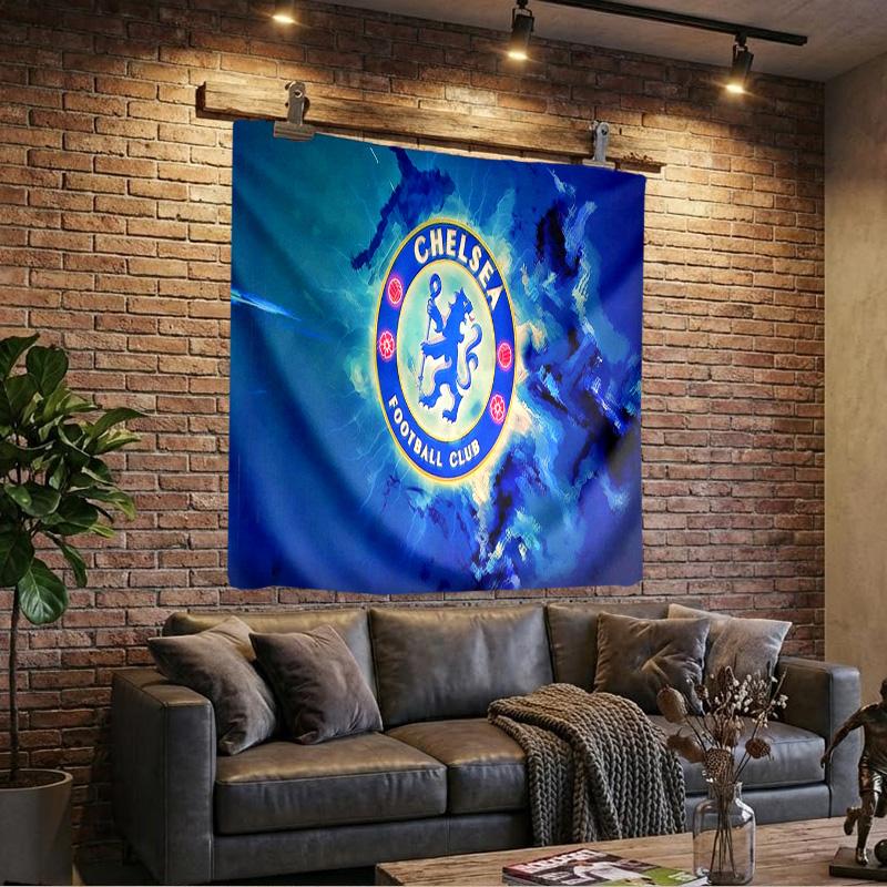 Blue Chelsea Football Club Logo Tapestry Playroom Tapestry, Accessories for Bedroom,Livingroom, dormitory Room Wall Decor Fan Birthday Gifts