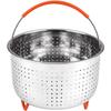 Пароварка из нержавеющей стали 2-4 л Аксессуары для Instant Pot Мультиварка с ручкой, покрытой силиконом Пароварка для слива воды