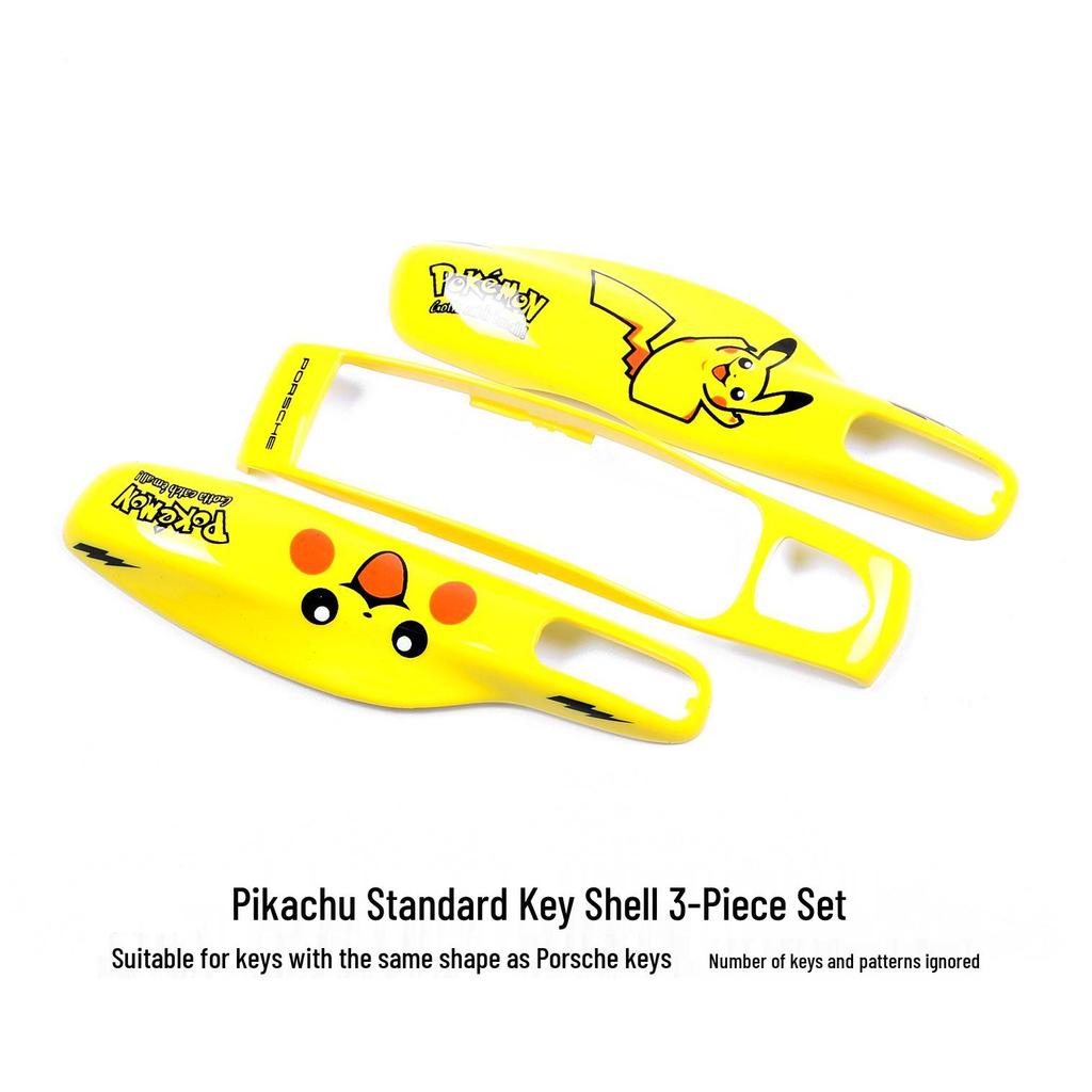 Ключ-чехол Porsche Pikachu: Комплект из трех частей для Macan, Cayenne, Panamera, 718