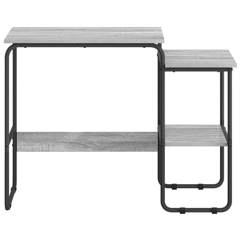 Desk with Storage Sonoma Grey 100 x 50 x 75 cm