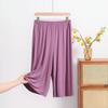 Plus Size XL To 8XL Women's Modal Pant Calf-length Summer Capri Pants Wide Leg Pants Short Pants Casual Homewear