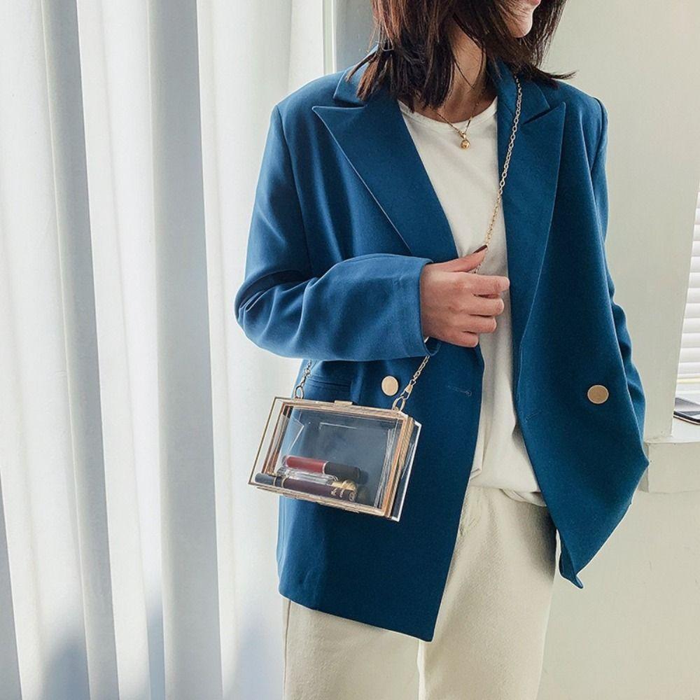 Box Bag Acrylic Transparent Bag Summer Women Handbags Travel Banquet Crossbody Bag Outdoor