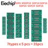 35 dona PCB platasi to'plami SMD dan DIPga adapter konvertor platasi SOP8 MSOP10 SOP14 SOP16 SOP20 SOP24 SOP28 elektron komponentlar