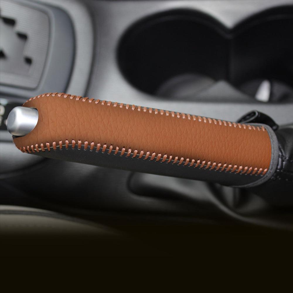Кожаная накладка на ручку КПП и ручник для SEAT Altea Toledo MK1 MK2 Ibiza Cupra Leon Cupra для Skoda Fabia Rapid hxqgn22