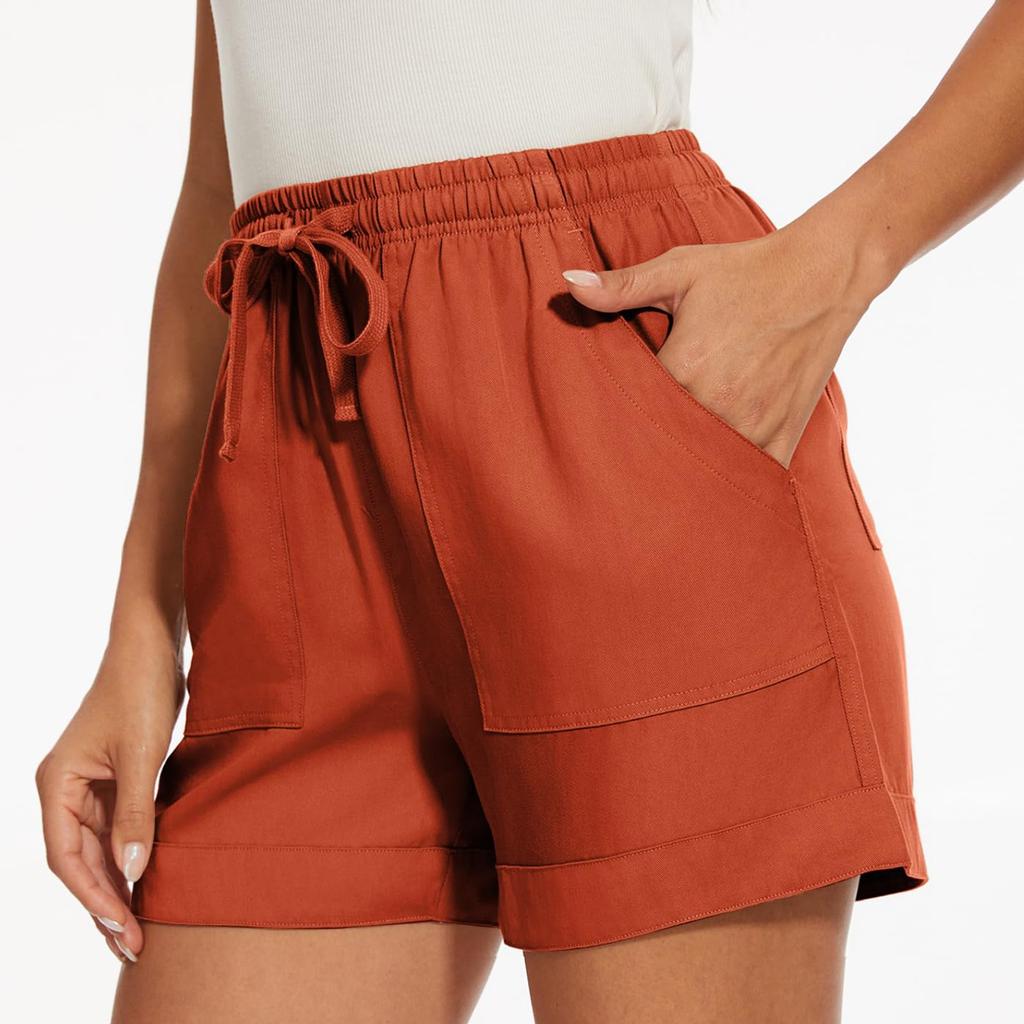 Женские однотонные шорты на шнурке с карманами, свободные повседневные брюки