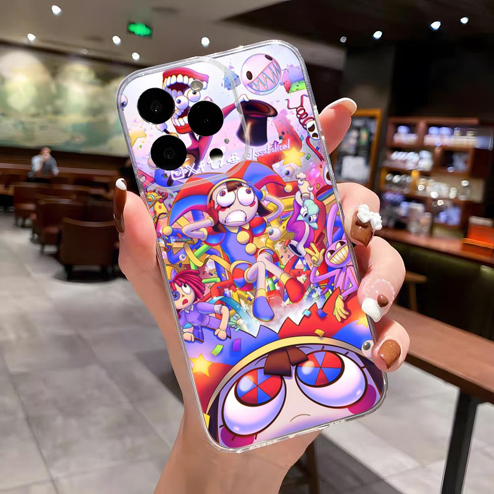 Удивительный D-Digital C-Circus Чехол для телефона Для IPhone 17 Air 16 E 15 14 13 12 Mini 11 Pro Max Анти Прозрачный Защита от падения