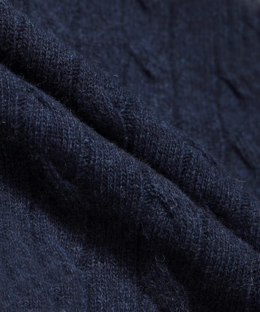 BROOKS BROTHERS Wool Cable Sweater (Navy) (Bbwrmbf401)