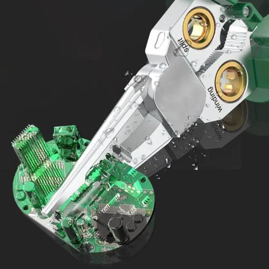 Инструмент для снятия изоляции 8-в-1 с тестером напряжения Эргономичная рукоятка Компактный Портативный Многофункциональный Инструмент для зачистки электрических проводов Кабелерез