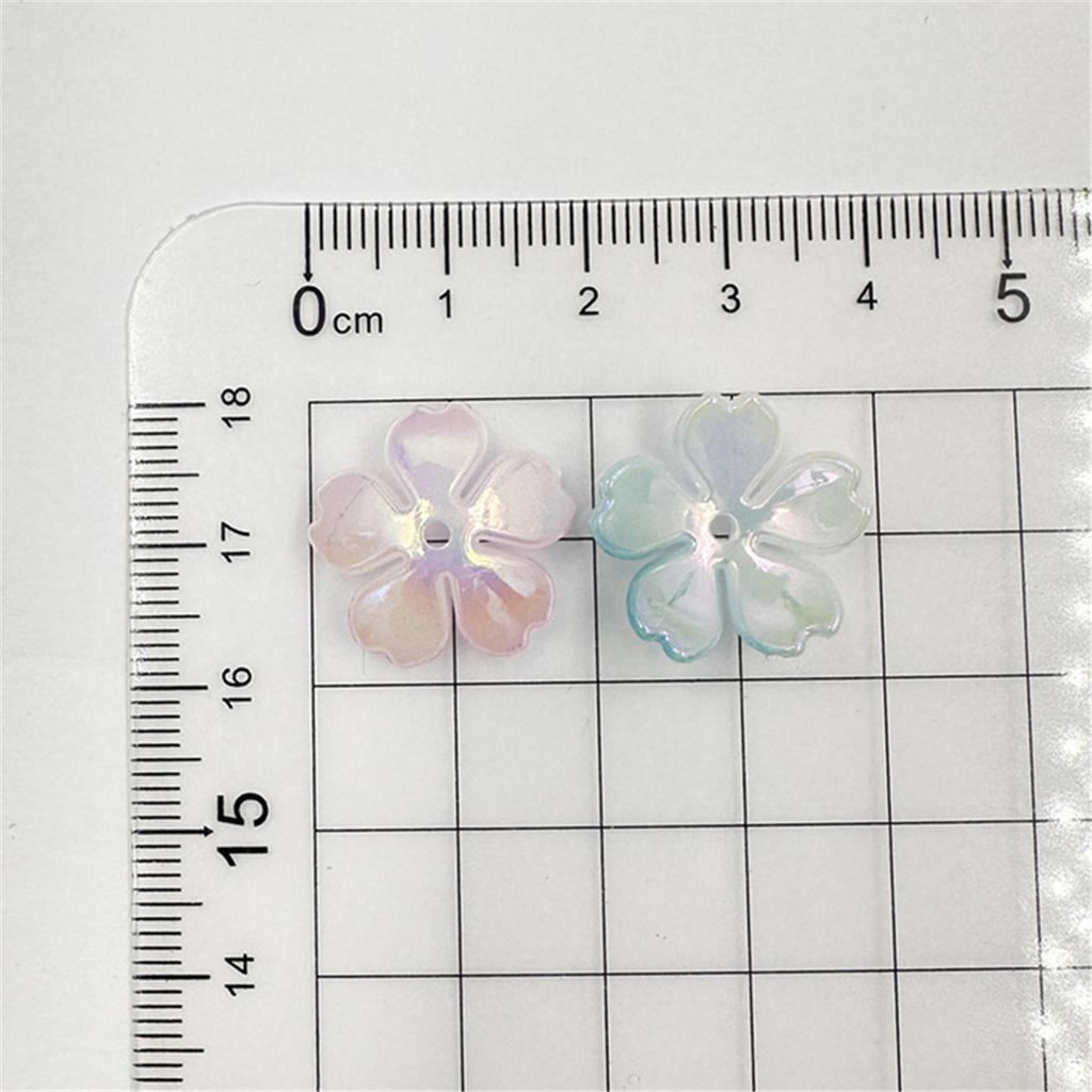 20 шт. DIY Фурнитура Акриловые Свободные Бусины Ручной Работы Разноцветные Цветы для Изготовления Ювелирных Изделий Бисероплетения Ожерелье Браслет Аксессуары