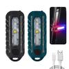 Rechargeable LED Flashlight Work Light Keychain Flashlight for Police Shoulder Clip Lights Warning Flashing Light Cycling Lamp