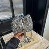 Портативная сумка с пайетками для женщин, новая модная сумка-ведро, универсальная сумка через плечо на одно плечо для ужина