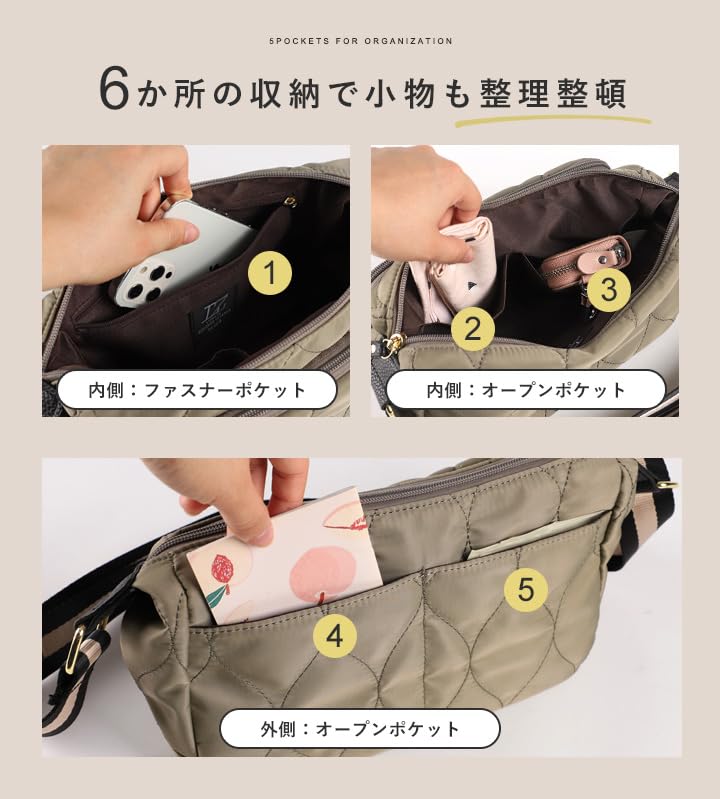 Сумка-кошелек через плечо с функцией кошелька [Liz Days] Сумка, женская, легкая, (Хаки/Черный)