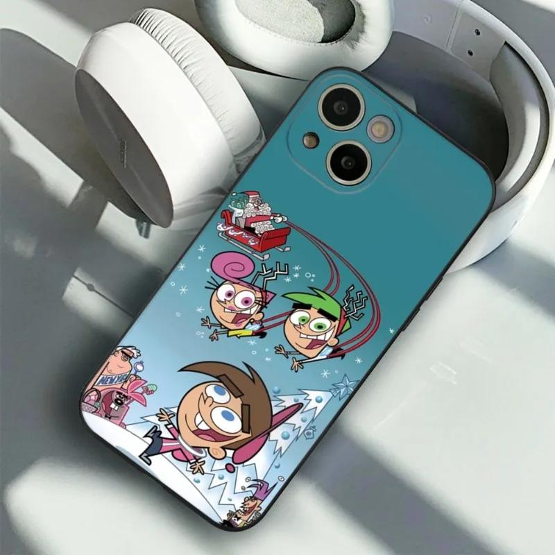 Чехол для телефона с рисунком The Fairly OddParents для IPhone 15 14 11 12 Pro 8 7 15 Plus 13 Pro MAX XR XS MINI SE 2020, черные чехлы