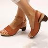 Fashion Women Sandals 2024 Summer Sandals With Heels Chaussure Femme Peep Toe Platform Sandals Retro Medium Heel Sandalias Shoes Women
