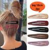 2 шт. Красочные 10 см Большие Прочные Хороший Сплав Однотонные Простые BB Заколки для Волос сбоку для Девочек Женщин Винтажная Заколка Аксессуары для Волос