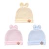 Двухслойная шапочка для новорожденного, теплая шапочка, очаровательная шапочка для младенца, нейтрального пола, для девочек и мальчиков 0-6 месяцев