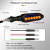 2023 2 шт. мотоциклетные мигающие указатели поворота с проточной водой, желтый светодиодный задний фонарь с проточной водой, мигающий свет с проточной водой