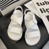 Trendy Flat Sandals for Women Korean Style Pvc Roman Slippers Girl Fashion Summer Slides Match Skirts Hot Selling Wholesale