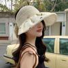 Bowknot Sun Protection Cap Topless Female Shell Hat Breathable Foldable Visor Cap  Women