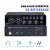 USB Аудиоинтерфейс U202 с Микрофонным Предусилителем, Порты XLR/TSR/TS, Профессиональное Устройство для Компьютерной Записи и Стриминга, 32-Бит/192 кГц