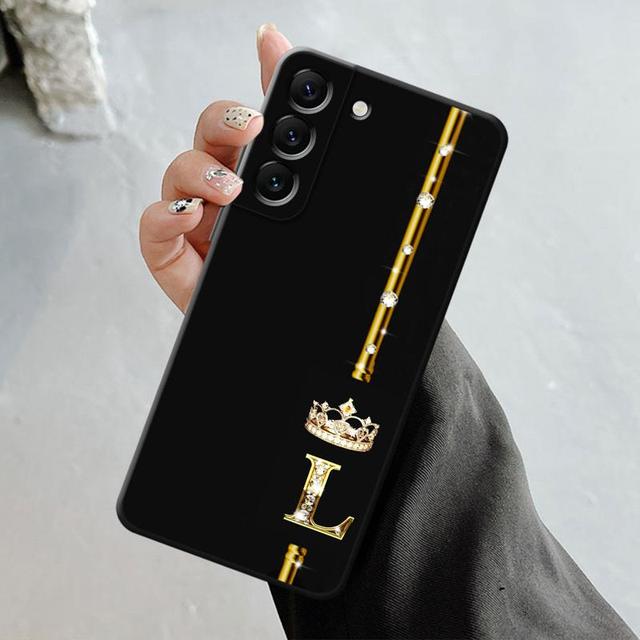 Чехол для телефона Samsung Galaxy S23 S22 S21 S20 Fe Ultra S10 S9 S8 Plus Note 20ultra 10plus, чехол с бриллиантовой короной, королевой, королем, буквой