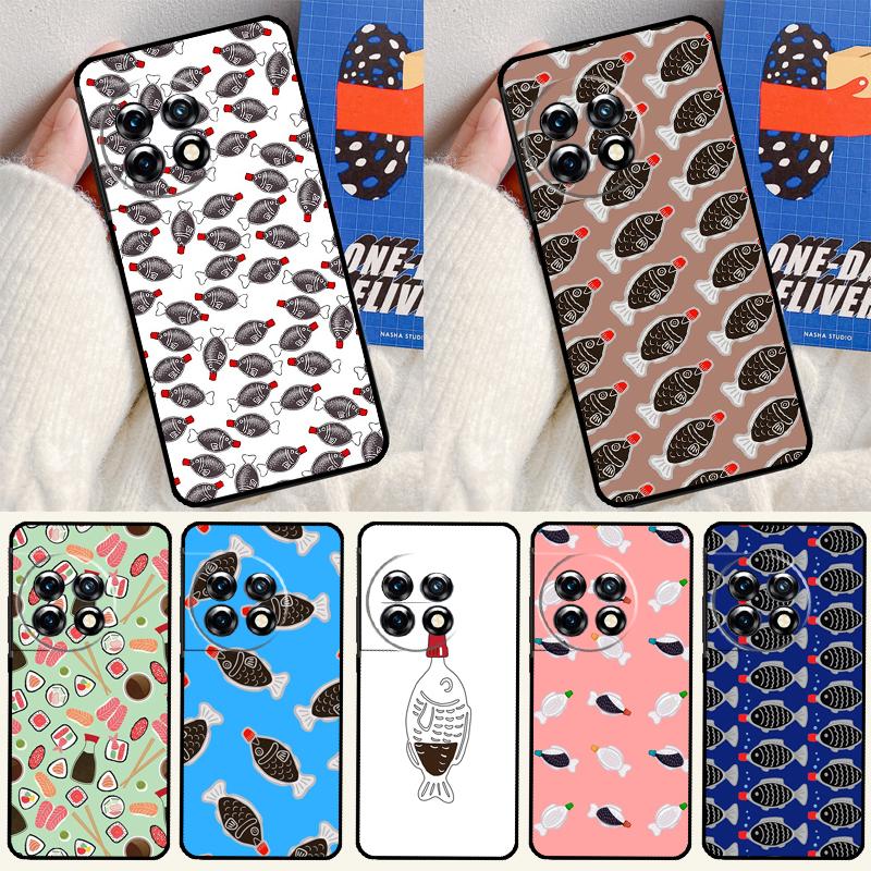 Чехол для телефона OnePlus 13 12 11 12R 13R 9 10 Pro 8T 9RT 10T 10R Nord 4 CE 2 3 Lite N20 N30 с рисунком Суши Соевый соус